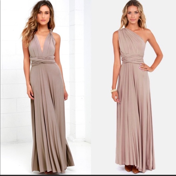 Tricks of the trade Taupe Maxi dress - Picture 5 of 5